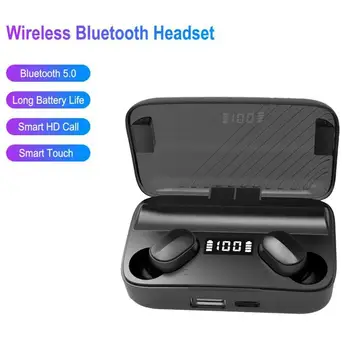 

9D Bluetooth 5.0 Wireless Earphone TWS Touch Control Waterproof LED Power display With Microphone For Huawei Xiaomi