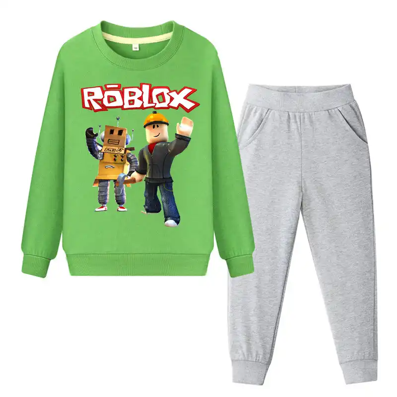 Children S Sweater Trousers Two Pieces Clothing Set Cotton Boys Girls Fashion Sport Suit Kids Clothes Aliexpress - details about roblox boys girls kids cotton short sleevet shirt pants summer clothing set