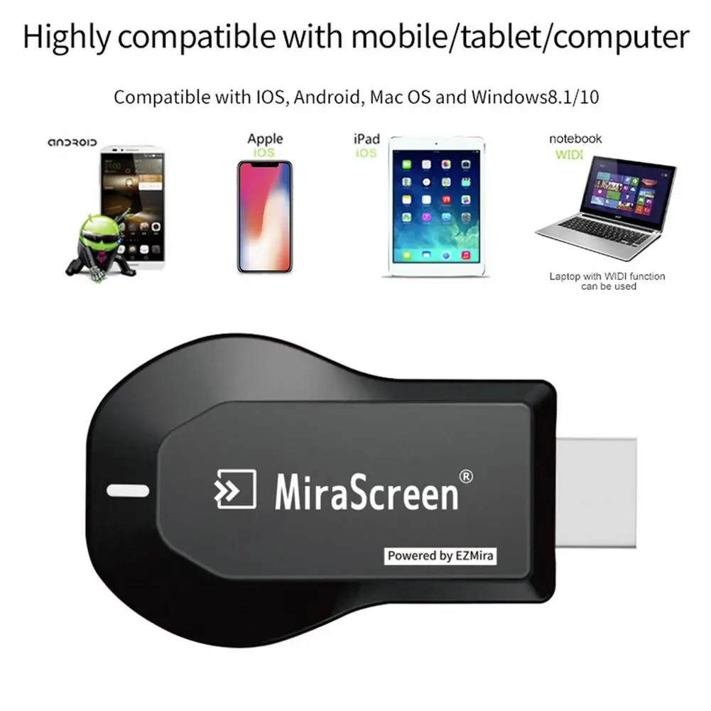 

ТВ-приемник Anycast DLNA Miracast Airplay, Wi-Fi дисплей, зеркальный экран, HDMI-совместимый адаптер, адаптер для экрана Mira