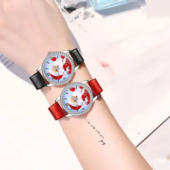

Women's wristwatch Printed Dial Belt Inlaid With Diamond Digital Scale Watch Women's Christmas Gift relogio feminino