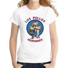Новая модная женская футболка с принтом Los Pollos Hermanos, популярные Топы с коротким рукавом, модные новые женские повседневные футболки
