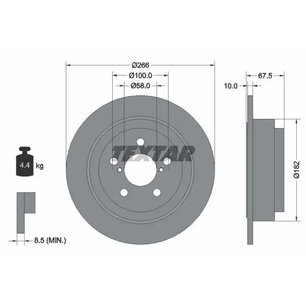 Rear disc brake Subaru Impreza/Legacy 1.6-2.2 89 TEXTAR 92 | Автомобили и мотоциклы