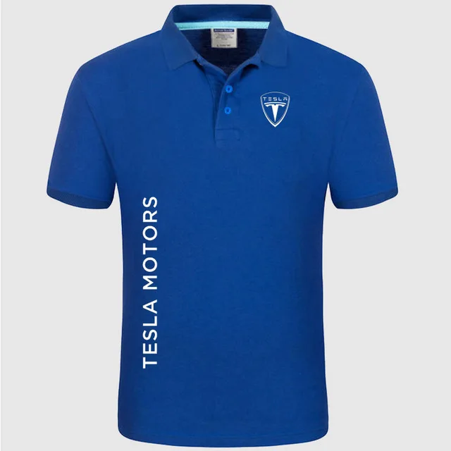 Brand New Men's Tesla logo Polo Shirt unisex Polo shirt Men Cotton Short Sleeve shirt clothes SizeS- XXXL m d