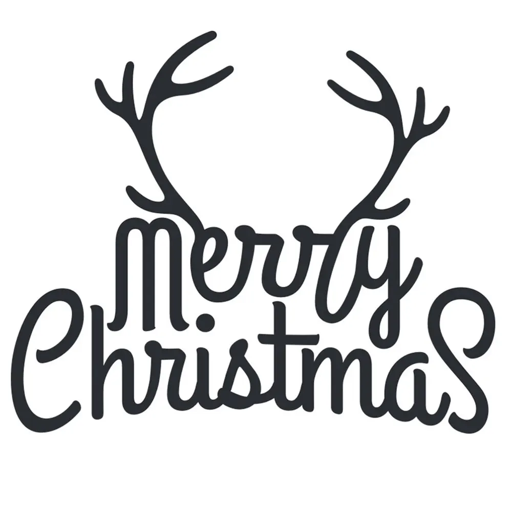 Merry christmas металлические Вырубные штампы тиснение Алфавит слова скрапбук альбом