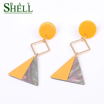 

Shell Bay Fashion Jewelry Earrings Boho punk/Dangle Earrings Women Long Earrings Geometric Resin Earrings punk aretes de mujer