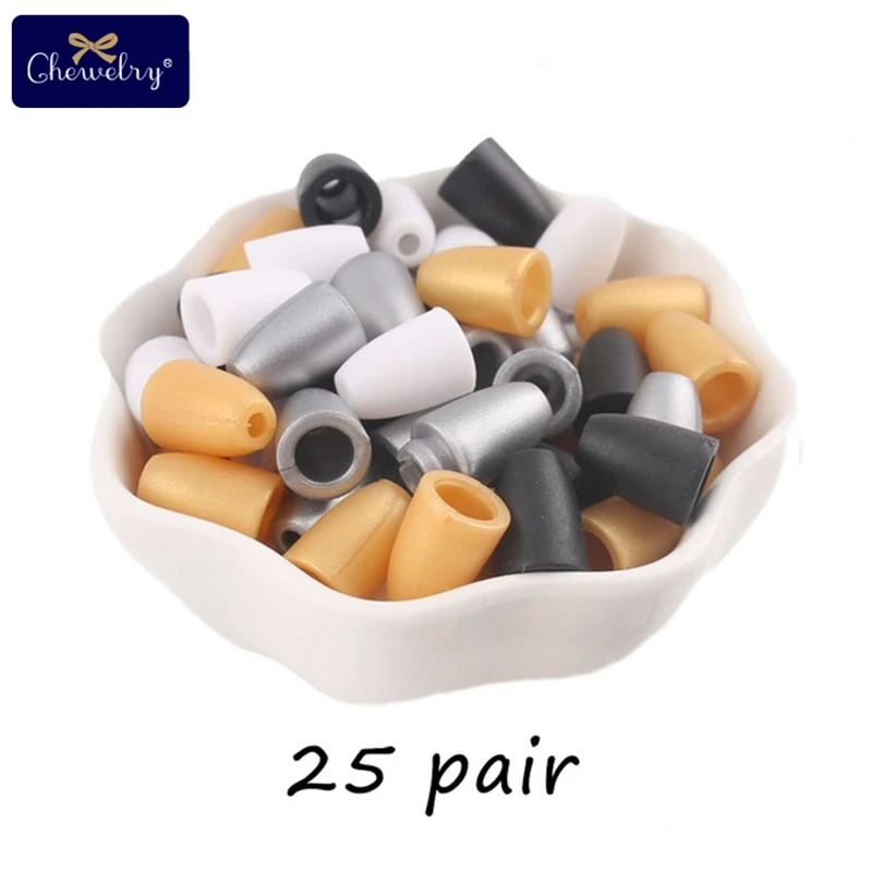 

25pcs Baby Teether DIY Accessories Necklaces Bracelet Jewelry Safety Crafts Plastic Breakaway Clasps Teething Children Products