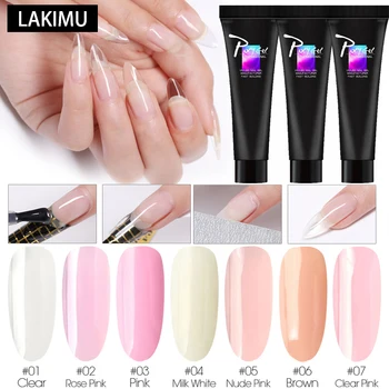 

LAKIMU Gel Lacquer Poly Gel Crystal Extension Builder Polygel Nail Art Extend Nail Gel Jelly Acrylic Builder UV Nail Polygel