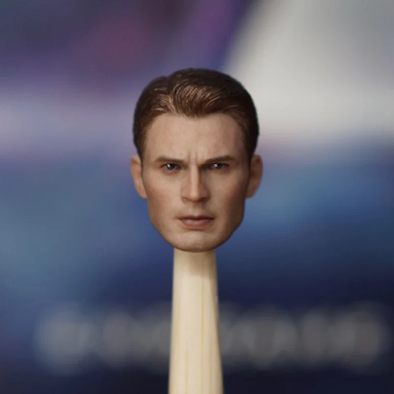 head 1/12 СВЧ Капитан Америка Стив Роджерс голова резная модель для 6 ''экшн игрушки Железный человек Тони Старк фигурка модель аксессуар - Цвет: head