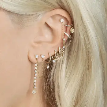 

100% 925 sterling silver charm pendant Hoop earring cz mini small hoops with lovely heart charm fashion jewelry