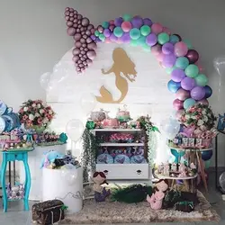 1 комплект вечерние воздушные шары русалки океан под морем вечерние набор воздушных шаров девушка 1-й день рождения для украшения детского