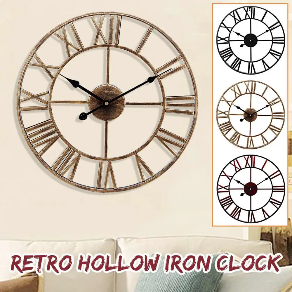 US $22.99 Iron Wall Clock