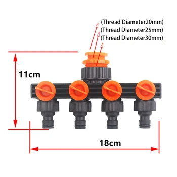 

Garden Hose Pipe Splitter Plastic Drip Irrigation Water Connector Agricultural Houshold 4 Way Tap Connectors