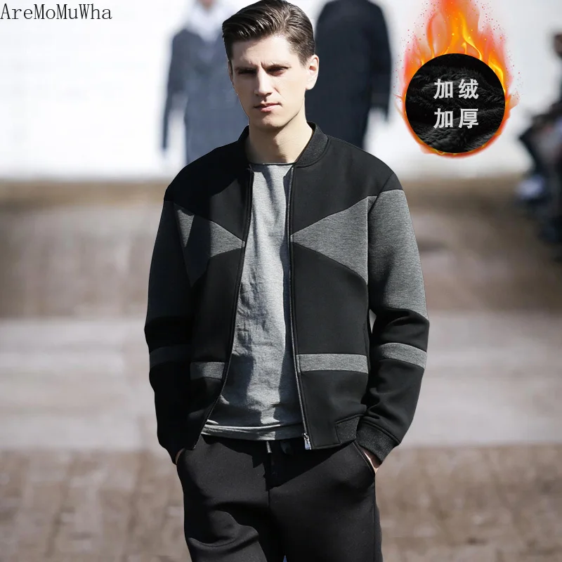 

2020 Men's Korean Autumn Jacket Men's Regular Jacket Handsome Baseball Uniform Casual Plus Cotton Thick Coat men jacket 4XL 5XL