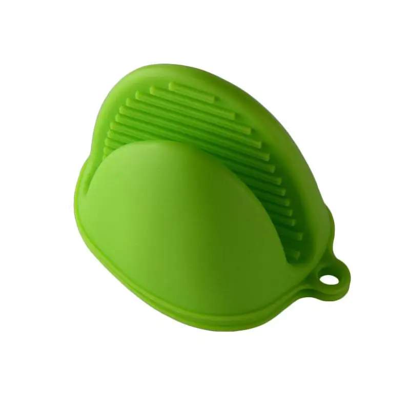 Green HobbyLane 1PCS Silicone Pot Holder Oven Mini Mitt Cooking Pinch Grip Heat Resistant - Цвет: Green
