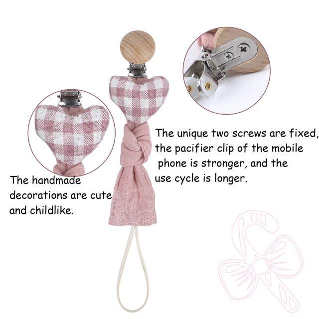 1PC Baby Pacifier Chains Cotton Custom Pacifier Chain Name Wood Nipple Holder Personalized Alphabet Beads Baby Teething Chain 4