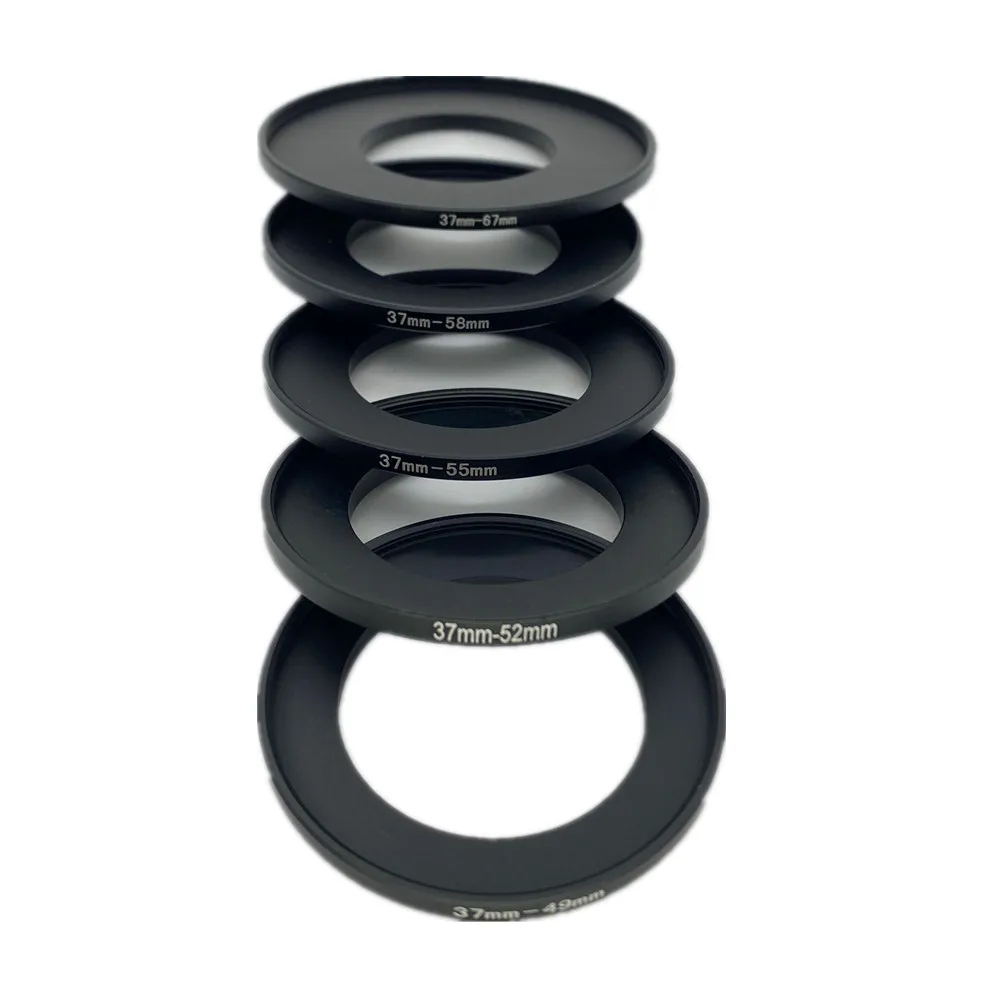 37mm 37-43 37-49 37-46 37-52 Step Up Down Filter Ring Adapter for Camera Lens 37 to 39 42 46 49 52 55 58 67 37-28 37-30 37-34 filter step up rings,lens adapter,lens filter adapter ring