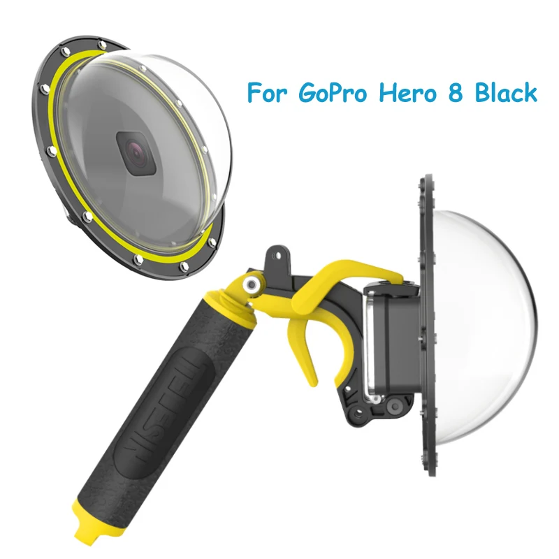 Для Hero 8 Водонепроницаемый купол порт Дайвинг Корпус чехол для камеры GoPro Hero 8 Подводный Плавающий ручка триггер аксессуары