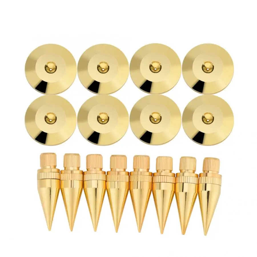 

Speaker cable 8 Pairs 6 x 36MM Copper Speaker Spike Isolation Stand Base Pad Feet Mat wireless speaker spike feet accessories