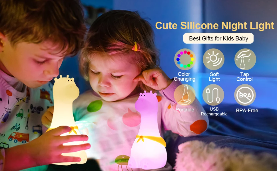 star night light LED Night Light Luz Nocturna Infantil Nachtlampje Voor Kinderen Bedroom Lamp Touch Sensor Room Decor Cute Gift for Kids Children star night light