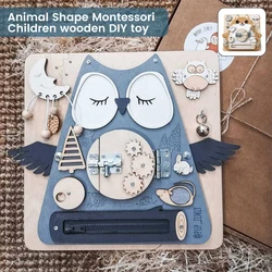 Diy montessori brinquedos de madeira sensorial atividade placa acessórios do motor fino bloqueio habilidade educação precoce cognição brinquedo jogos