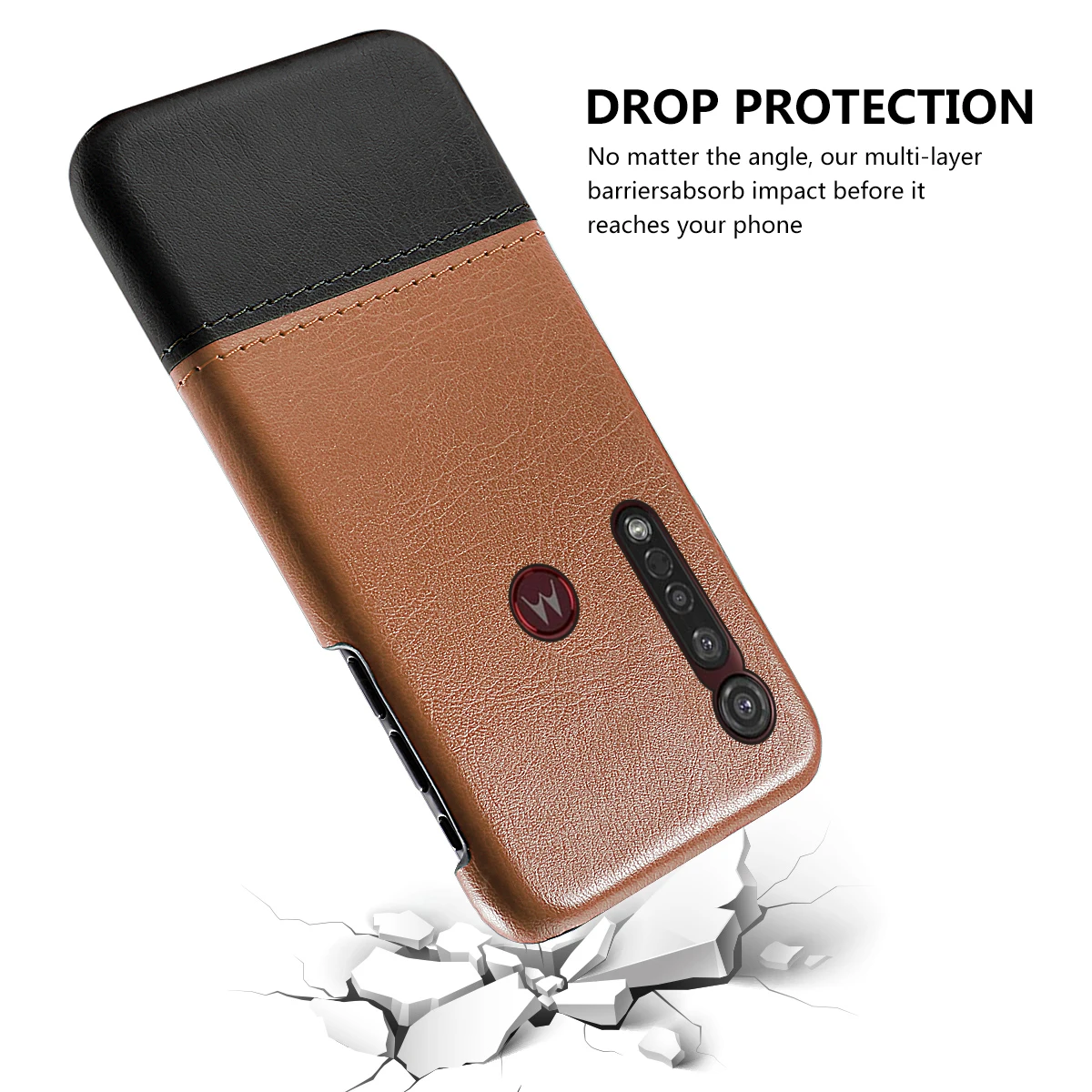 Для Motorola Moto G8 Plus чехол для телефона ультра тонкий контрастный цвет Жесткий PC кожаный чехол Защита от царапин для Moto G8 Plus