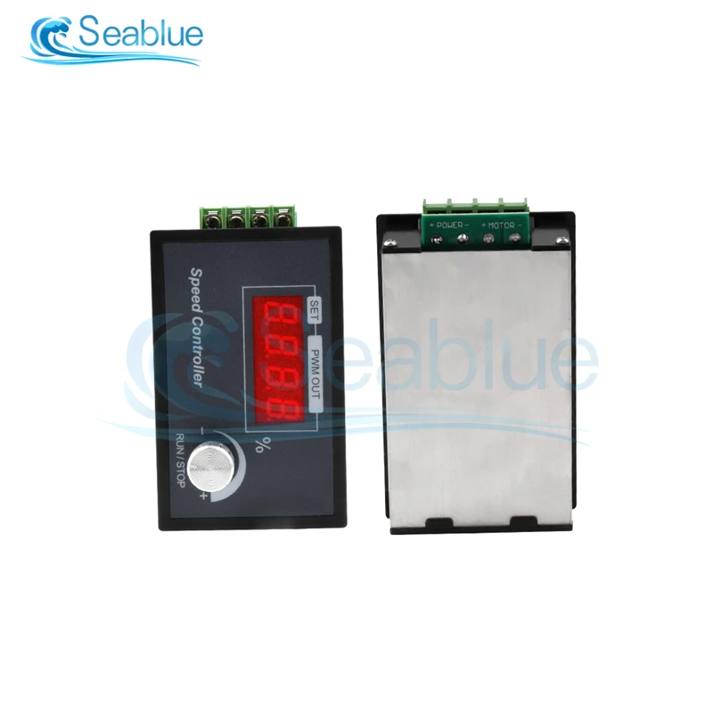 DC 6-60V 20A Max DC Motor Controller PWM Adjustable Speed Digital Display Encoder Duty Ratio Frequency 6V 12V 24V 36V 48V