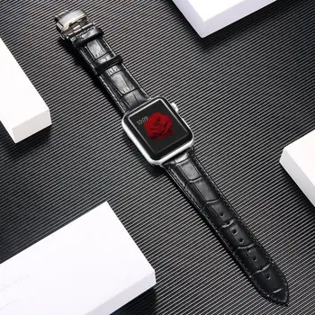 

for Apple Watch Band 44mm 40mm 42mm 38mm Genuie Leather Strap For Apple iWatch Series 5/4/3/2/1