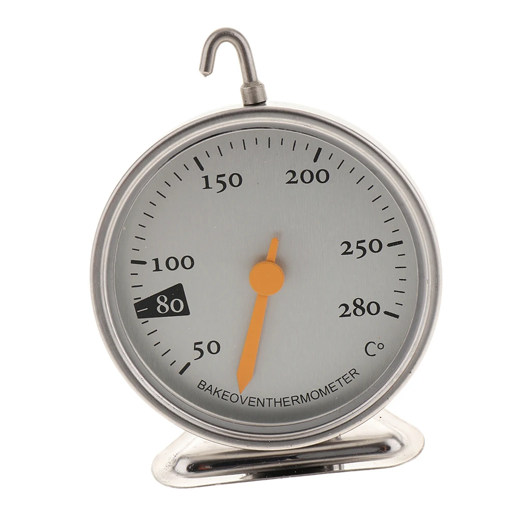 Stainless Steel Grill Bake Thermometer Kitchen Oven Temperature Monitoring
