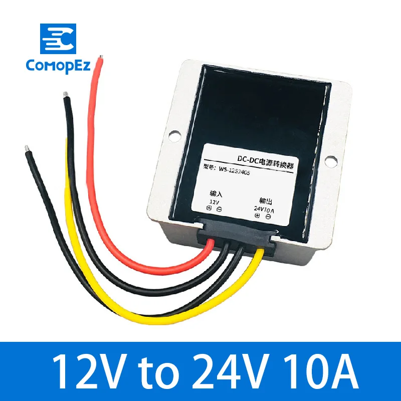 12 V-24 V 1A 2A 3A 5A 8A 10A 12A 15A 20A 21A 25A DC преобразователь Водонепроницаемый шаг вверх импульсный повышающий стабилизатор Напряжение постоянного/переменного тока постоянного тока в постоянный преобразователи - Цвет: 12V to 24V 10A