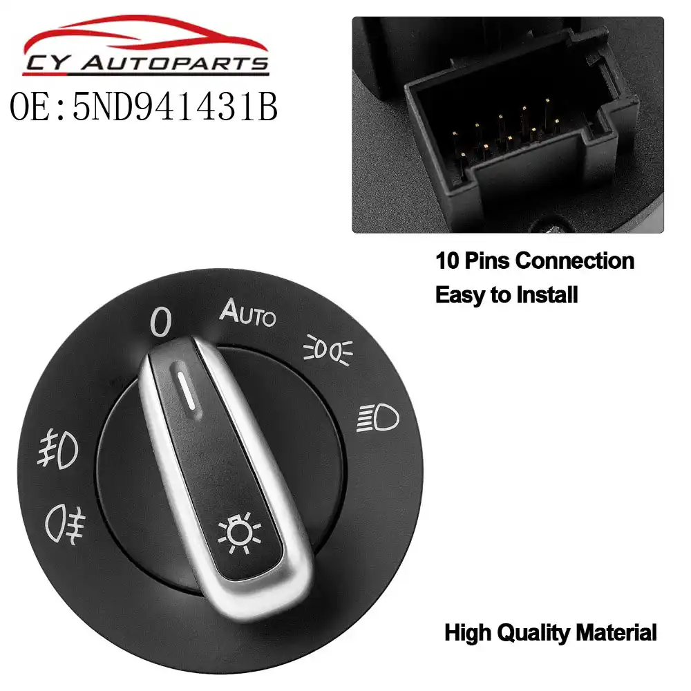 Хромированный переключатель фар 5ND941431B для VW Golf Jetta MK5 MK6 GTI Passat B6 B7 CC Touran Caddy Tiguan|mirror