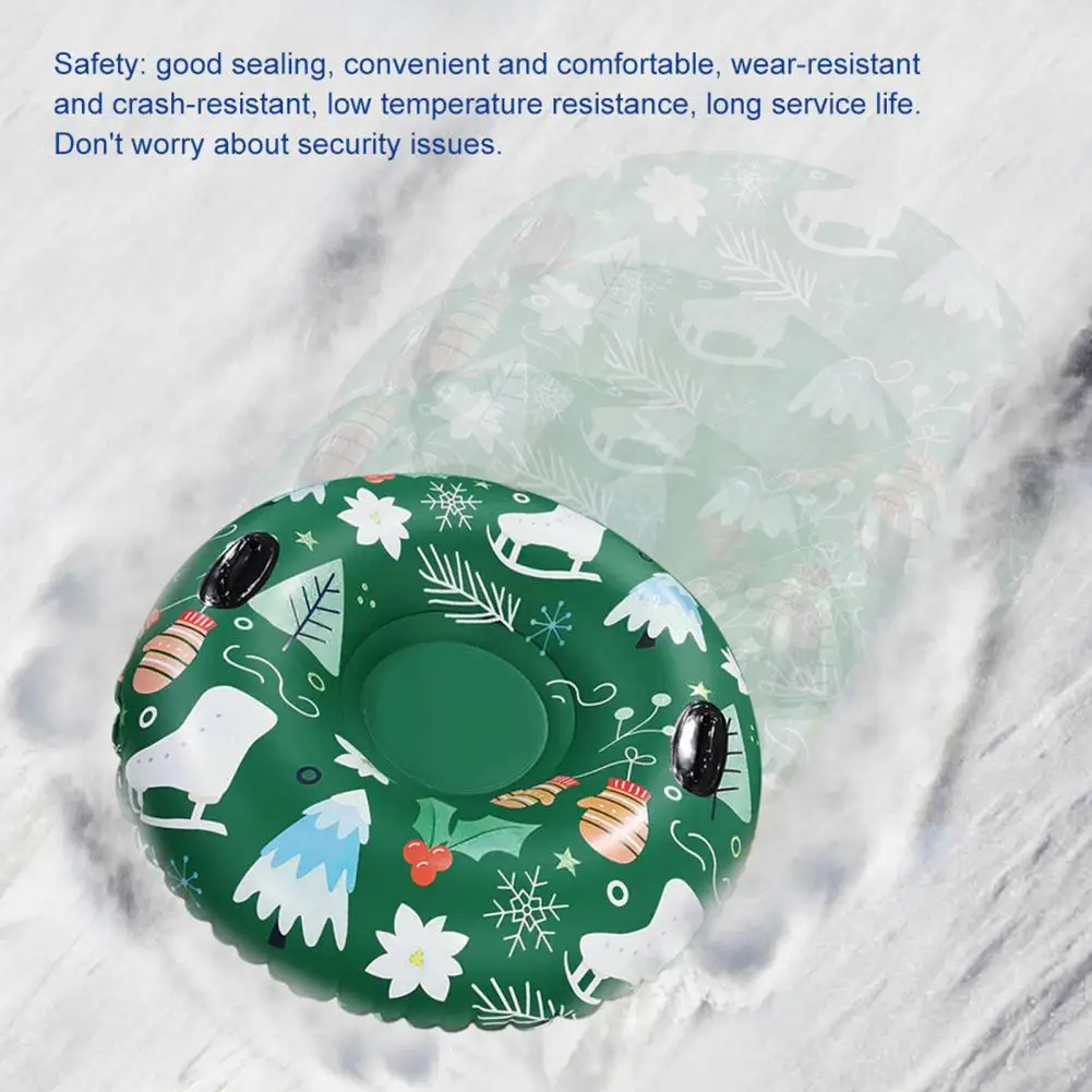 Skiing Snow Tube Sleigh Tubing Winter Inflatable Cold-resistant Ski Circle Children Adult Ski Ring Skiing Thickened Floated Sled