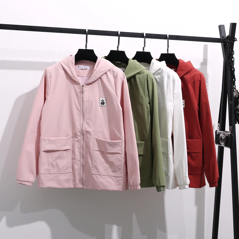 

Fashion Street Baseball Jacket Women Autumn and Winter Casual Long-sleeved Large Size Loose Pilot Jacket Hip Hop Pocket Jacket