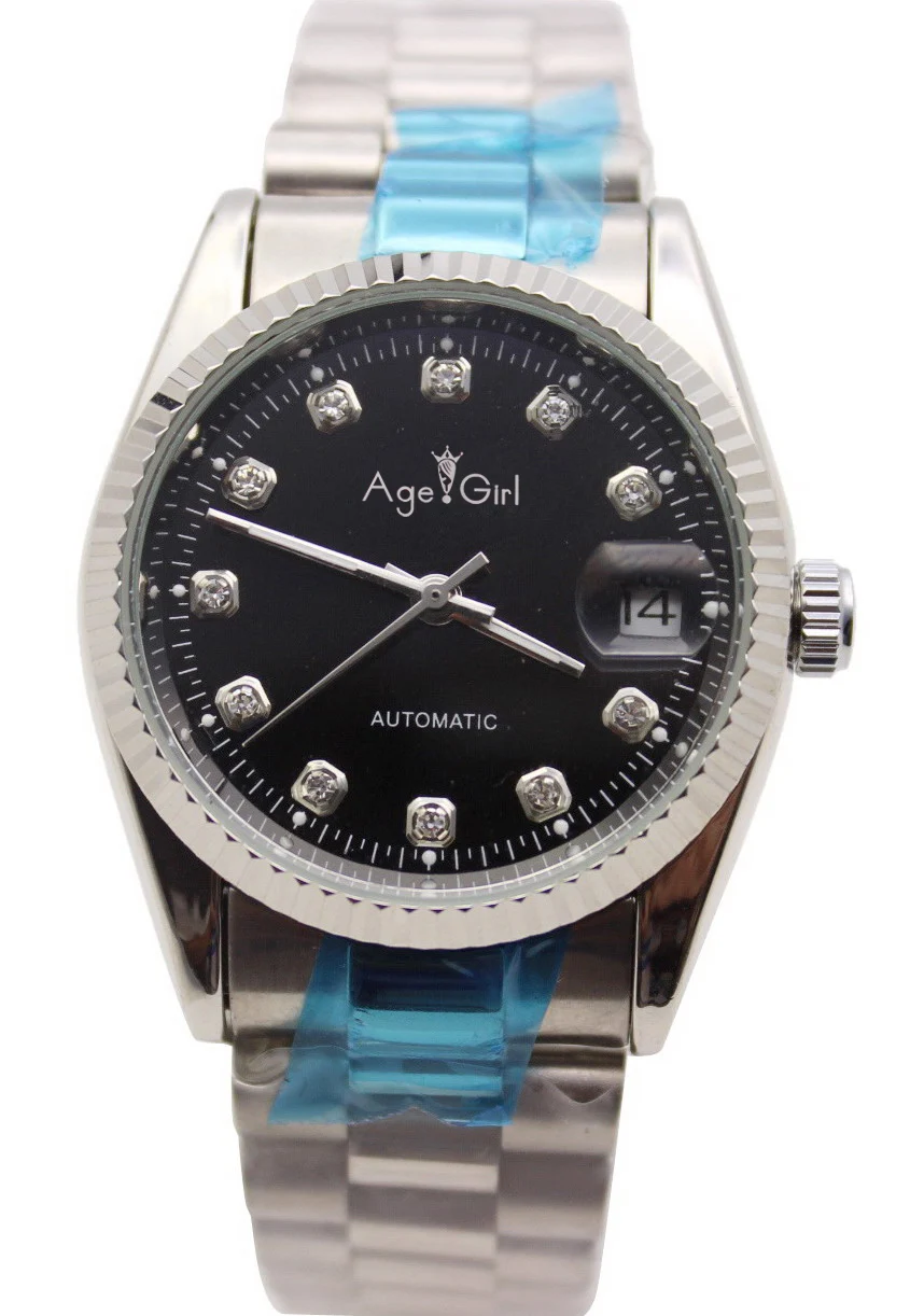 

Luxury Brand New Men's Automatic Mechanical Self-wind Just Watches Stainless Steel Gold Black White Silver Date 36mm Glass Back