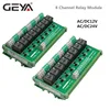 GEYA 8 Channel Interface Relay Module 12VACDC 24VACDC DIN Rail Panel Mount for Automation PLC Board ► Photo 1/6