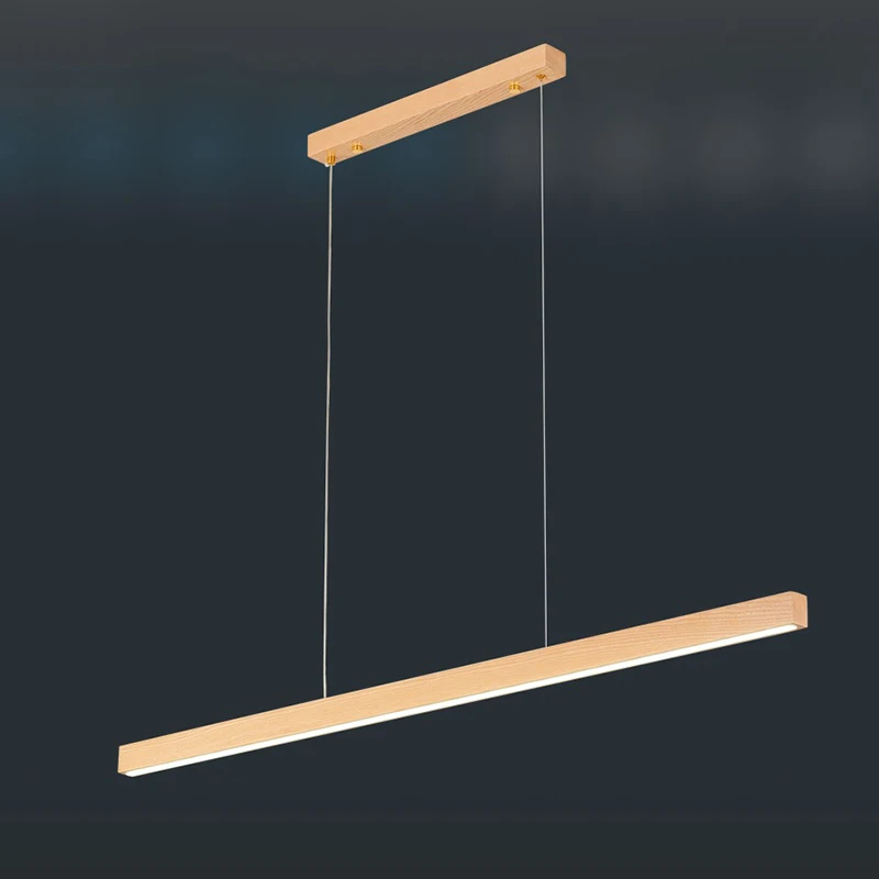 LED Wooden Pendant Light Lighting Home Decoration Office Kitchen Study Hanging Light Indoor Living Room Bedroom Light Fixture