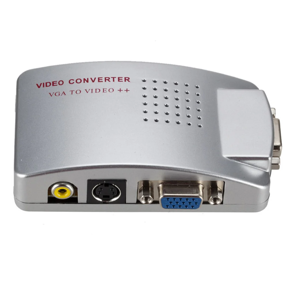Универсальный преобразователь VGA в TV RCA SVideo сигнальный адаптер композитная