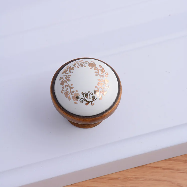 

Hot Sales Classic Ceramic Single Bore Beans Handle Cabinet Hardware Multi--Floral Selectable Manufacturers Direct Selling Handle