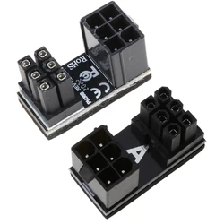 Adaptateur d'alimentation A TX 6pin mâle coudé à 180 degrés à 6Pin femelle pour ordinateur de bureau, câble de carte graphique, direction d'installation, bricolage 