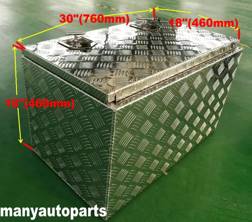 3" x 18" x 1" Алюминиевый пикап багажник под кровать ящик для инструментов трейлер хранения+ замок 760 мм × 460 мм × 460 мм