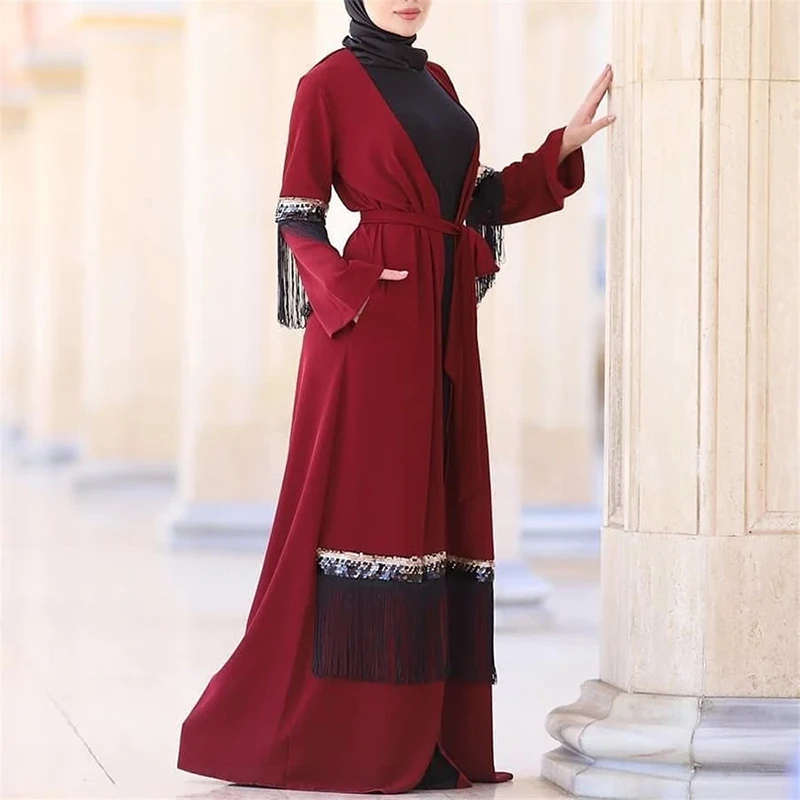 Открытый Дубай abaya кимоно кардиган мусульманский хиджаб платье Турецкий ислам ic одежда абайя s женский Восточный халат Caftan халат ислам Niqab ОАЭ