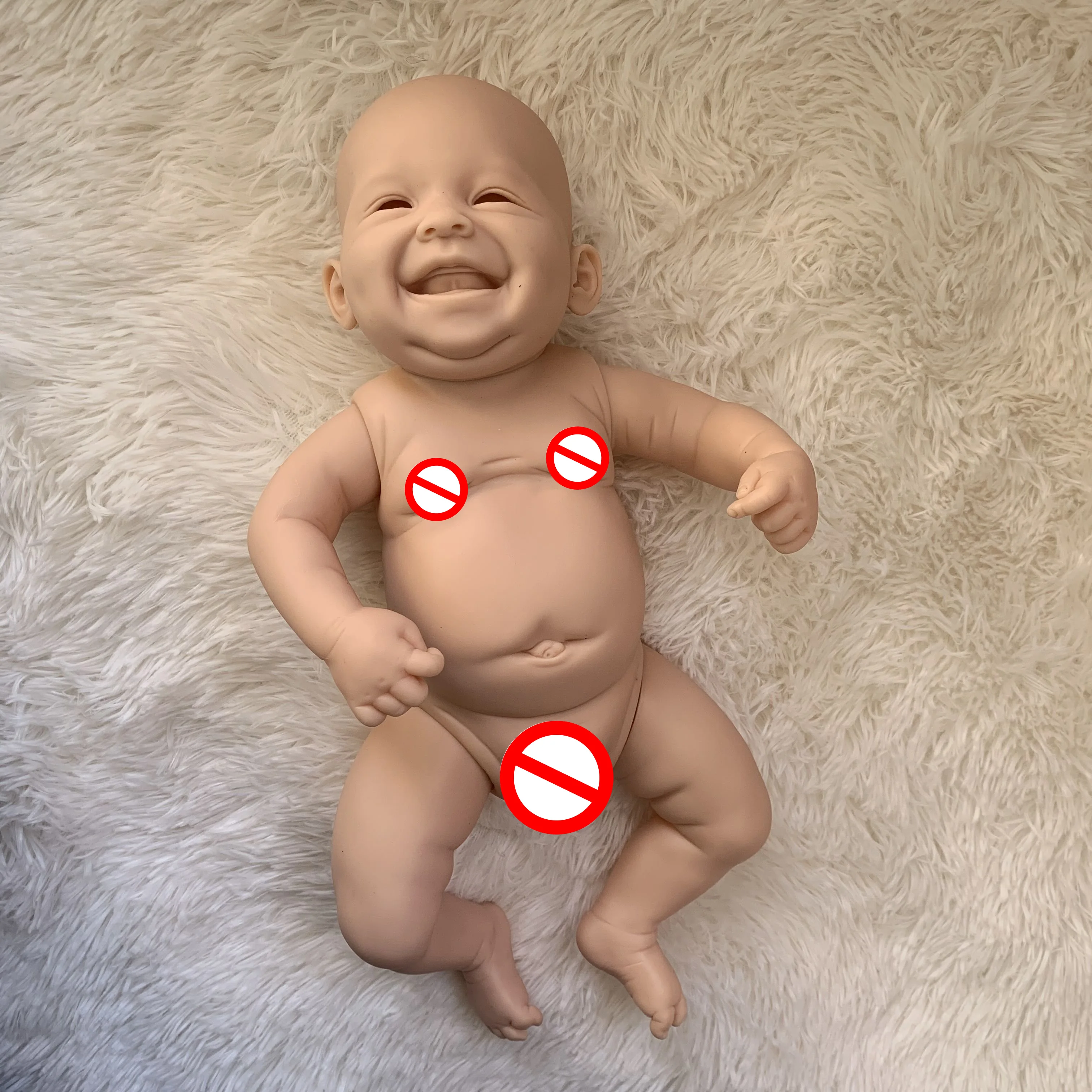 

Bebe Reborn Doll kit 22 Inches Lifelike Newborn Baby girl full Vinyl body Unpainted Unfinished Doll Parts