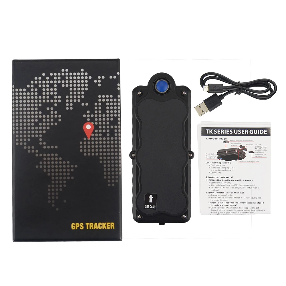 TK10C gps 4g lte gps трекер Магнитная gps система слежения Глобальная система позиционирования SOS gps трекер для 10000 мАч локатор слежения - Цвет: with box