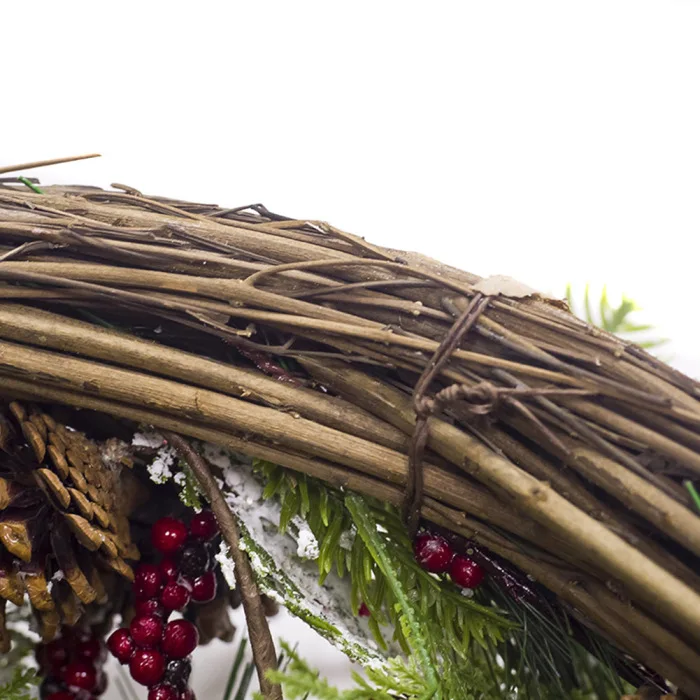 Рождественский венок подвесной Декор сосновый конус для рождественских вечерние двери настенная гирлянда орнамент цветок круг Ghirlanda di natale