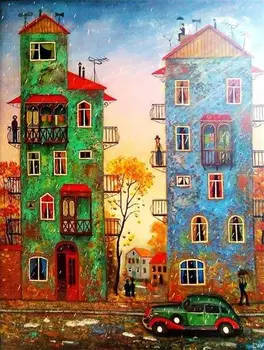 

GATYZTORY Diamond Painting Cartoon Castle 5D DIY Diamond Mosaic Daisy Full Square Drill Painting Home Decor Handicraft Art