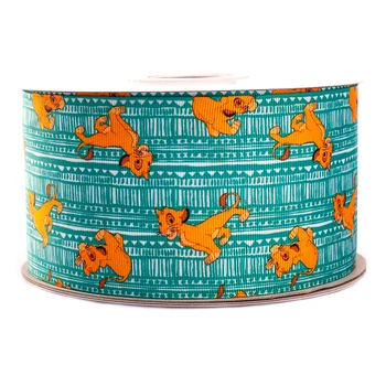 

NEW 3" 75mm king lions cartoon ribbon printed grosgrain ribbon