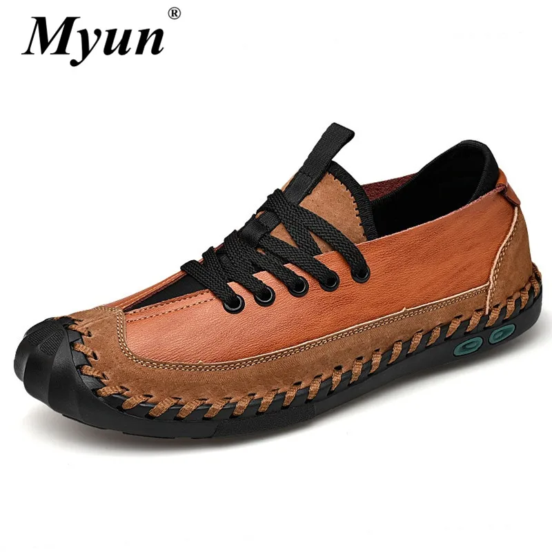 

Big Size 45 46 47 48 Men Genuine Leather Flat Shoes Fashion Man handmade casual shoes soft Breathable Comfort Loafers Moccasins