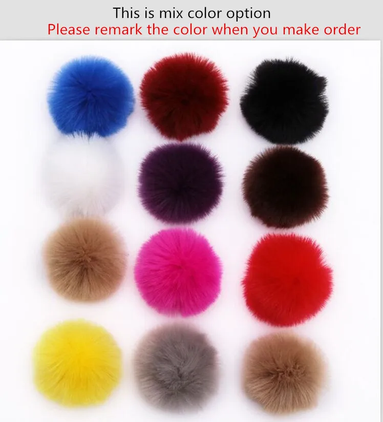 Mix color option Зима 10 шт./лот пушистый мягкий помпон из искуственного меха помпон 8 см Искусственный мех ботиночки с помпончиками для обуви шапки вязаные шапочки аксессуары - Цвет: Mix color option