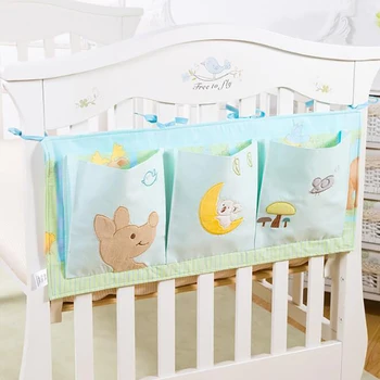 

Baby Crib Hang Nappy Changing Bag Newborn Nursing Bags Diaper Storage Bag Portable Cotton Kids Room Decor Multifunctional