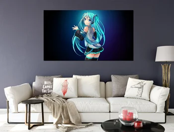 

[Self-Adhesive] 3D Hatsune Miku 405 Japan Anime Wall Stickers Mural Decal Wall Murals AJ WALLPAPER Belly