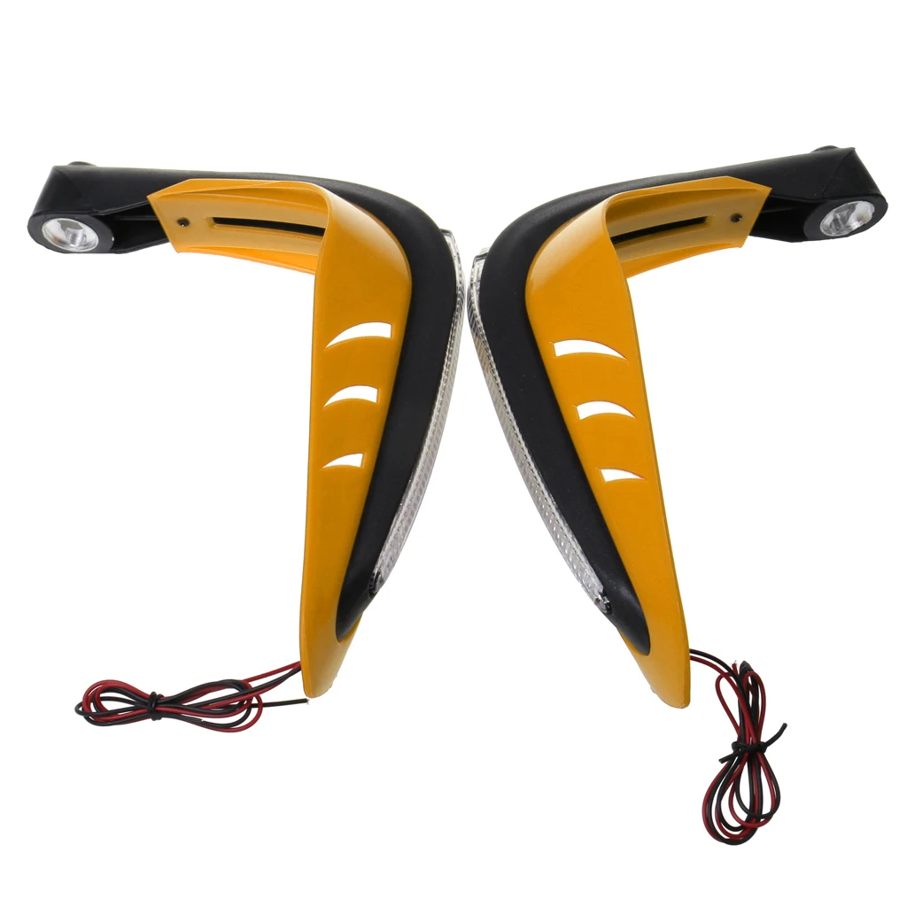 7/" для кроссового мотоцикла, мотовездехода мотоцикла щетка бар ручная защита Handguard светодиодный светло-желтый